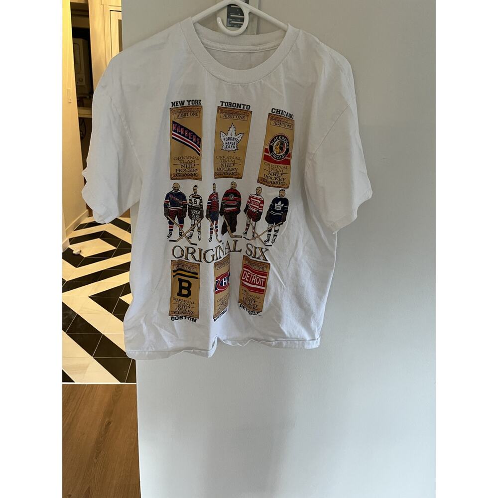 NHL VTG  Men's S T Shirt Original Six Rangers Leafs Bruins Graphic